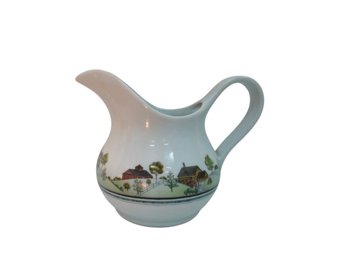 Vintage 1978 Estée Lauder Porcelain Country Homestead Pitcher