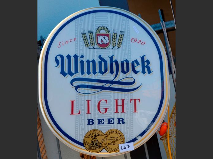 WINDHOEK LIGHT BAR SIGN, 77 x 66cm