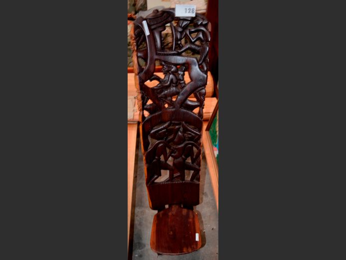 CARVED AFRICAN CHAIR