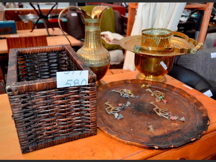 BRASS PITCHER, INCENSE BURNER, etc