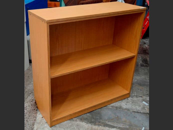 OAK FOIL 2-TIER BOOKSHELF, 91 x 35.5 x 90cm