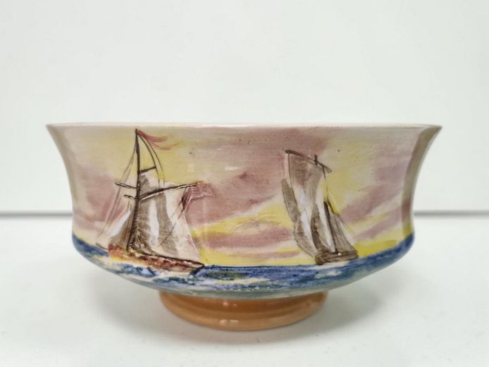 Royal Doulton "Famous Ships" Series Ware Hand-Painted Bowl