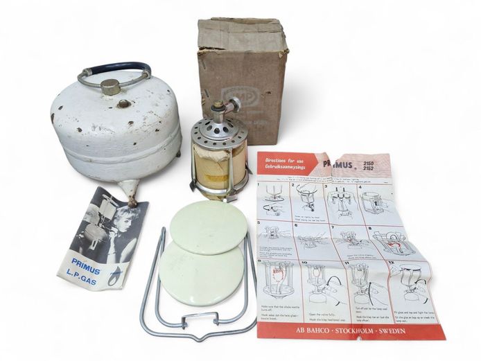 Vintage Primus Gas Canister & Camping Lantern