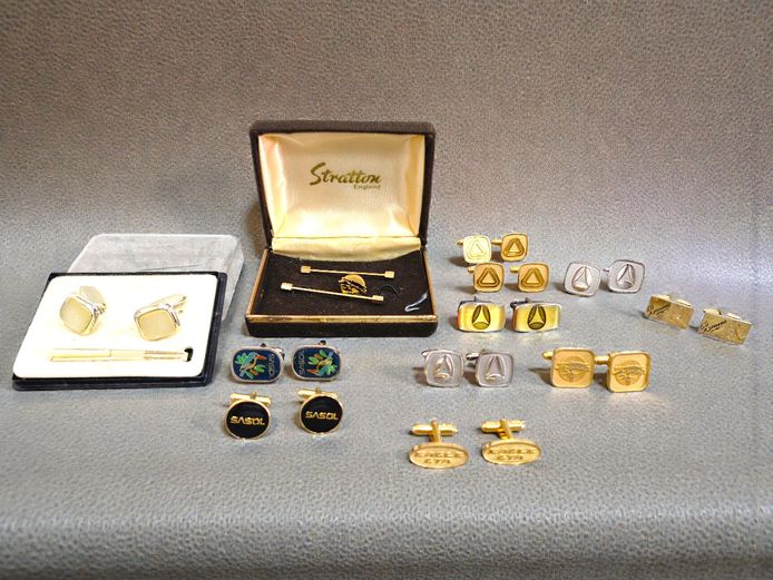 Lot of Assorted Cufflinks and Tie Pins Including Stratton and Sasol