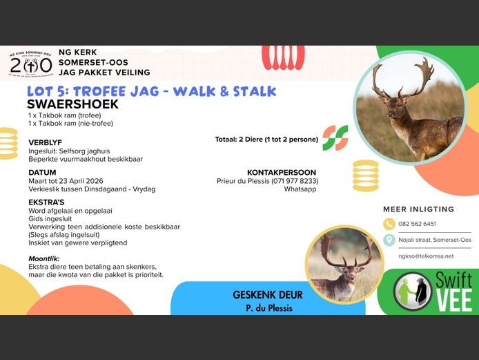 TROFEE JAG - WALK & STALK | P. du Plessis