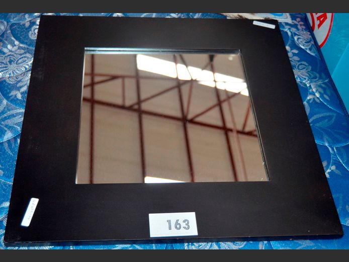 BLACK FRAMED MIRROR, 50 x 50cm