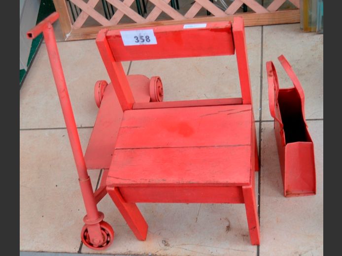 CHILD'S CHAIR, PUSH SCOOTER, etc