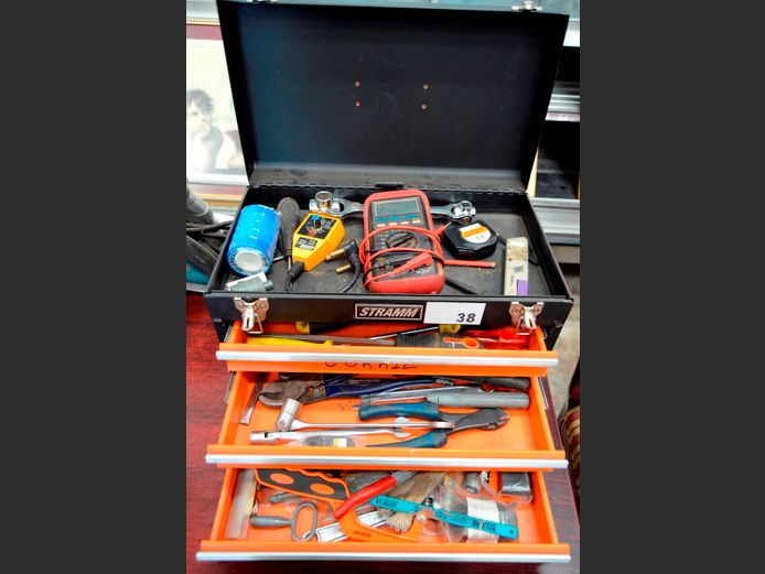 STRAMM TOOLBOX WITH CONTENTS, 44 x 24 x 18cm