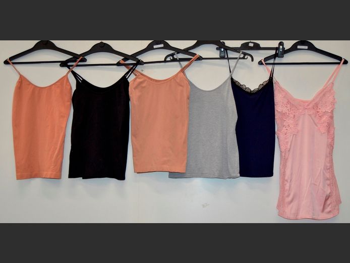 LOT: SHOESTRING TOPS & CAMISOLES