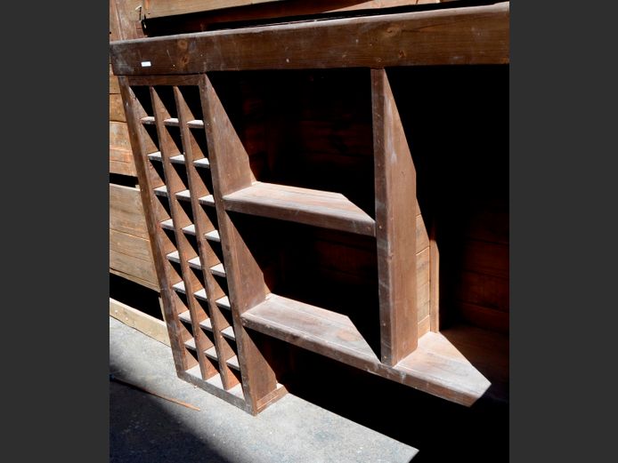 DARKWOOD WINE RACK, 150 x 34 x 128cm