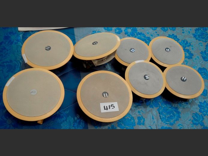 LOT OF 8: ELLIES CEILING MOUNT SPEAKERS [Untested]
