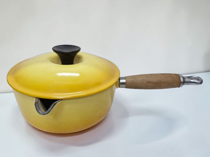 Vintage Le Creuset Enameled Cast Iron Saucier No. 18