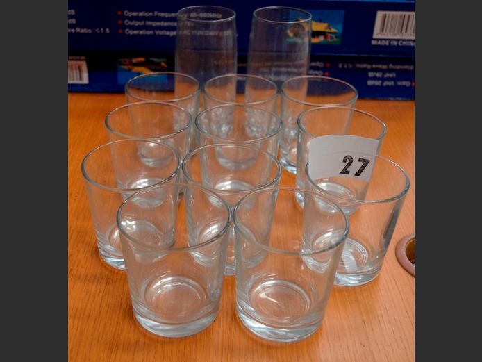 ASSORTED DRINKING GLASSES