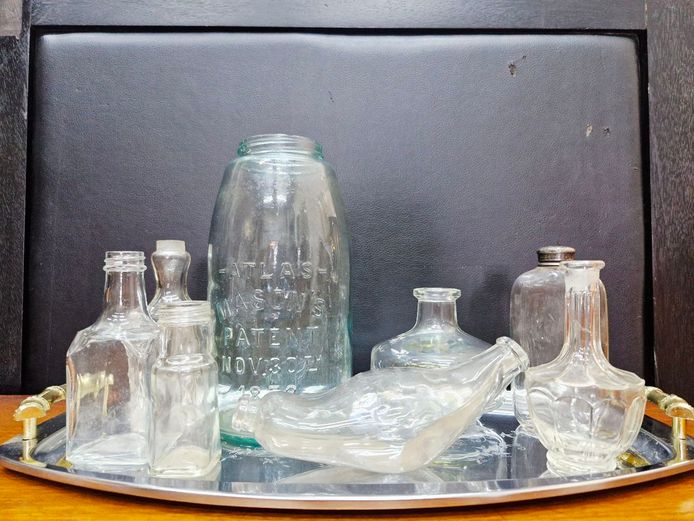 Antique Atlas Mason's Canning Jar & Assorted Vintage Bottles