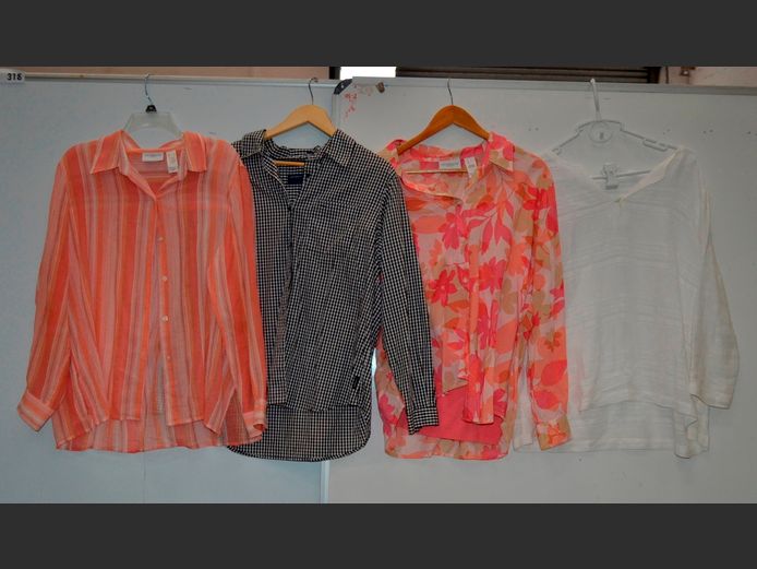 LOT OF 4 LIZ CLAIRBORN LADIES SHIRTS [Sizes: L & XL]