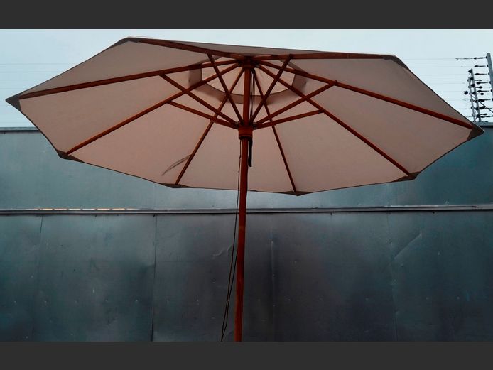 WOODEN PATIO UMBRELLA [No stand]