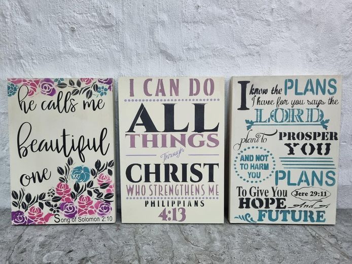 Inspirational Scripture Canvas Wall Art Set