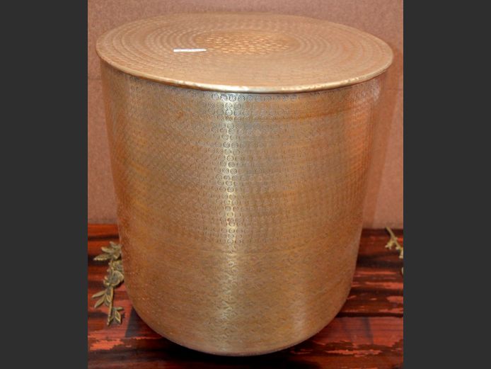 CIRCULAR METAL SIDE TABLE, 45cm Diameter x 51cm High