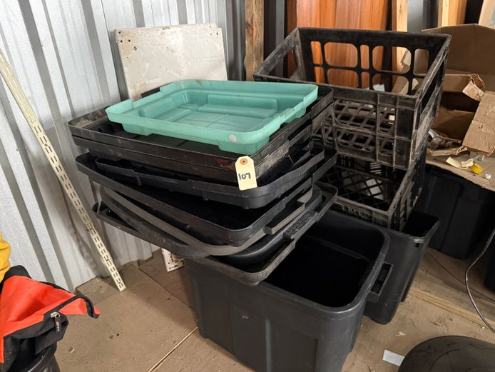 Lot of Crates and Bins 