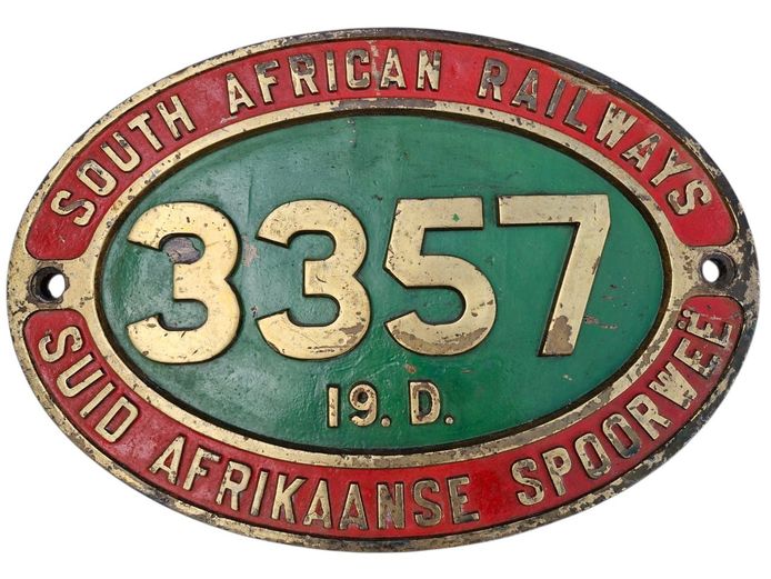 South African Railway Locomotive Number Plate (12.3kg)