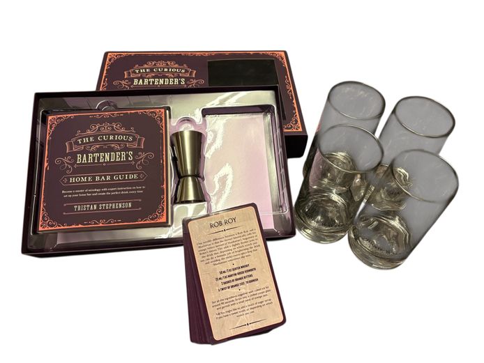The Curious Bartender's Home Bar Kit - Includes 4 Johnnie Walker Highball Glasses 