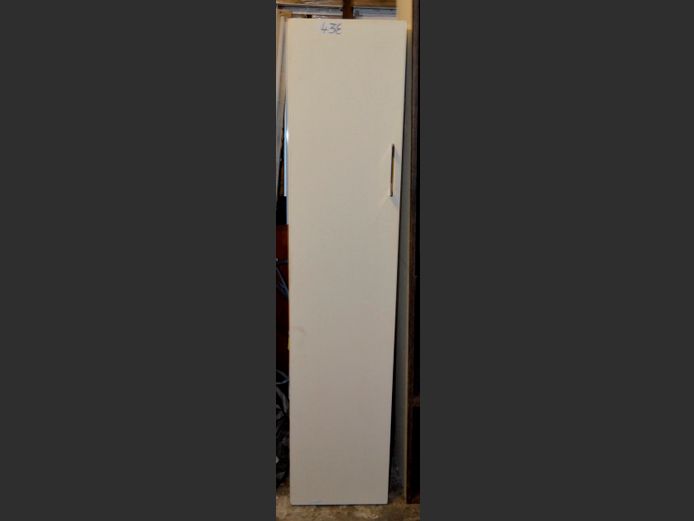 WHITE MELAMINE FRONT SINGLE DOOR CUPBOARD, 35 x 26 x 166cm