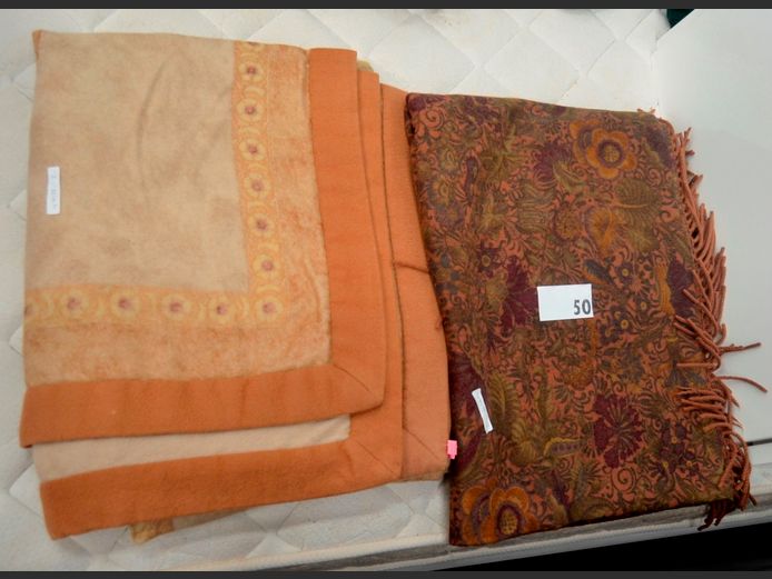 CASHMERE THROW & ANOTHER