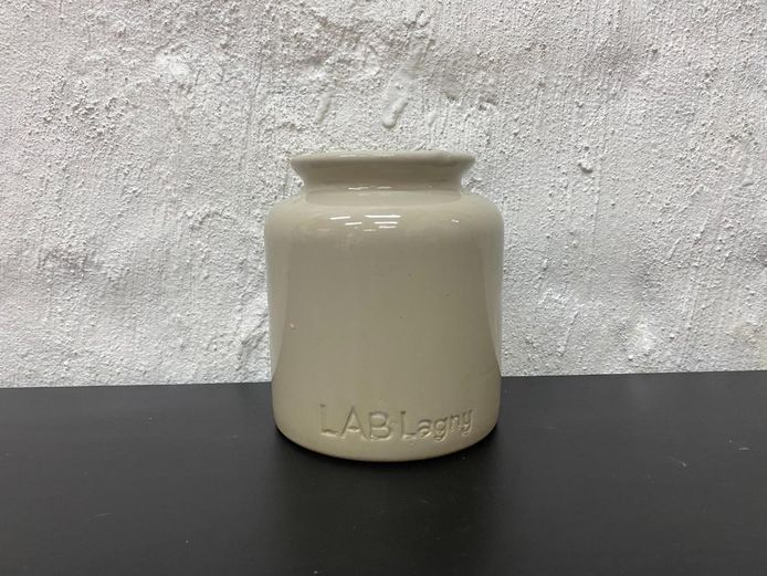 French Stoneware LAB Lagny Glazed Jar, c. 1930s–1950s