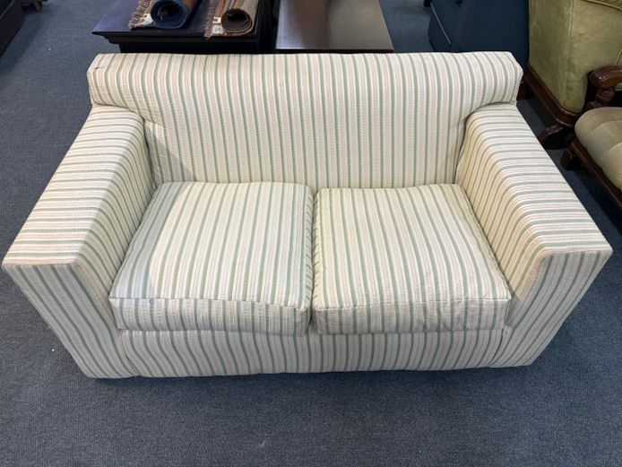 2-Seater Cream Striped Couch 