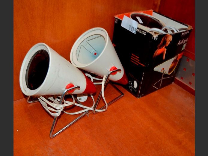 LOT OF 3: VINTAGE PHILIPS INFRAPHIL LIGHTS [Untested]