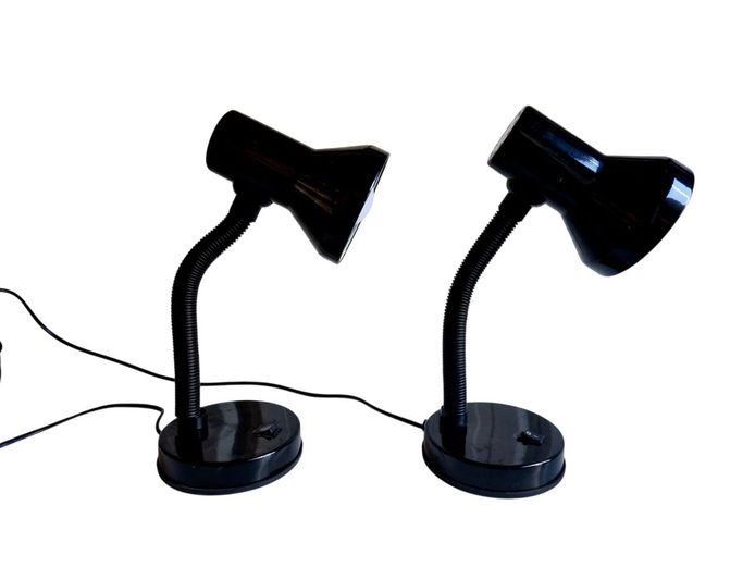 Pair of Black Desk Lamps
