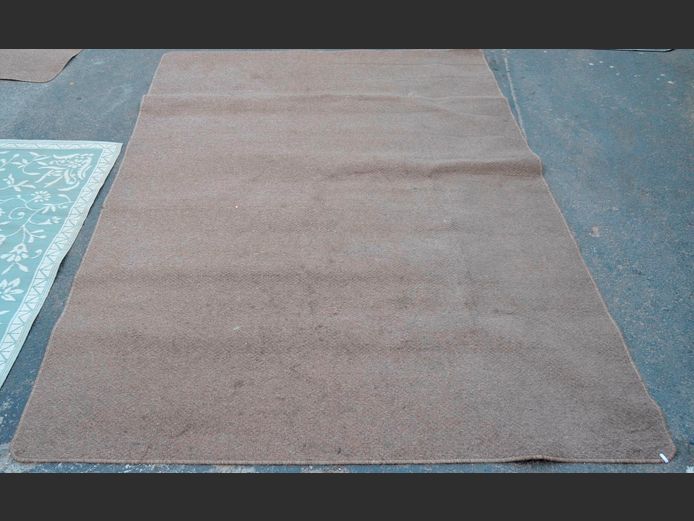 BROWN WOOL CARPET, 330 x 240cm