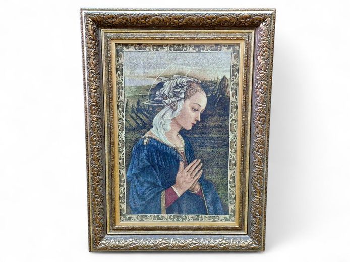 Vintage Framed Tapestry in Gilded Frame