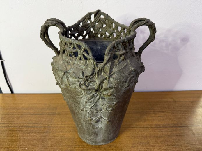 Solid Brass Ornate Flower Vase 