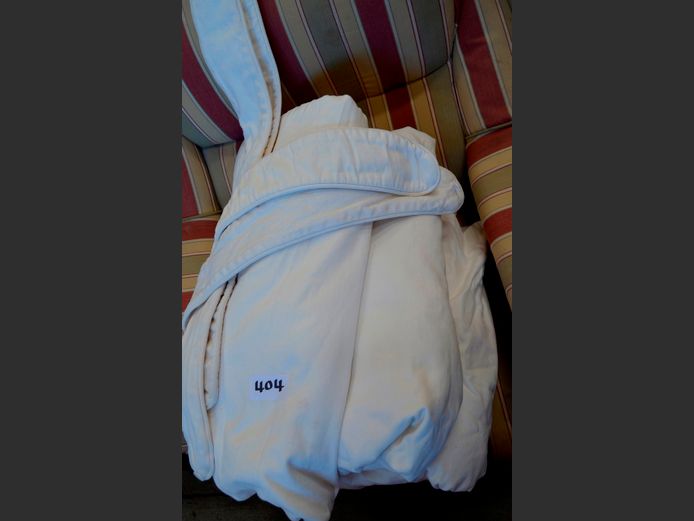 LOT: 3 x CREAM DROPS BEIGE LINED CURTAINS