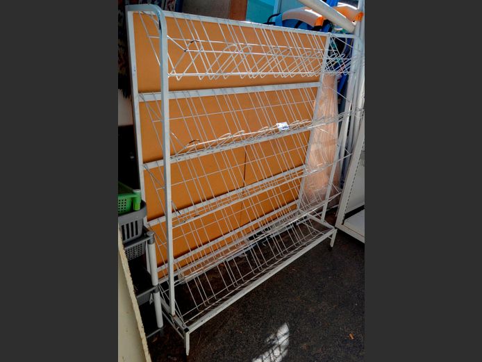 METAL 5-TIER MAGAZINE DISPLAY STAND, 133 x 37 x 150cm