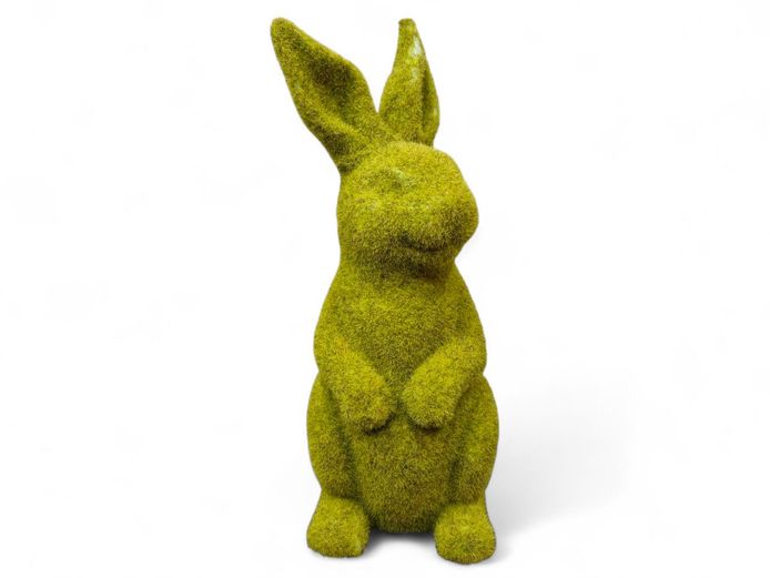 Decorative Moss-Covered Rabbit Figurine