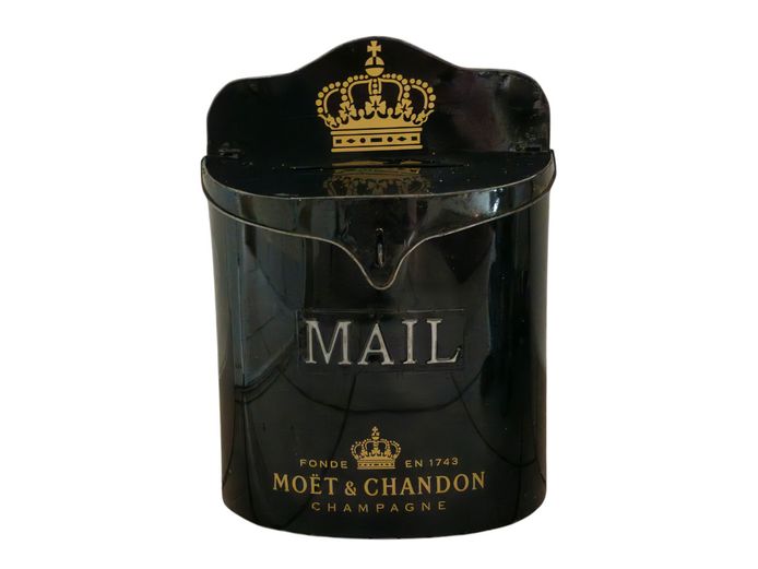 Moët & Chandon Vintage-Style Sheet Metal Wall Mounted Mailbox