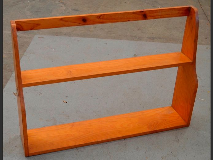 PINE 2-TIER WALL MOUNT SHELF, 100 x 20 x 70cm