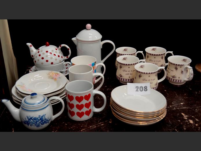 TEA FOR ONE, CAKE PLATES, MUGS, etc