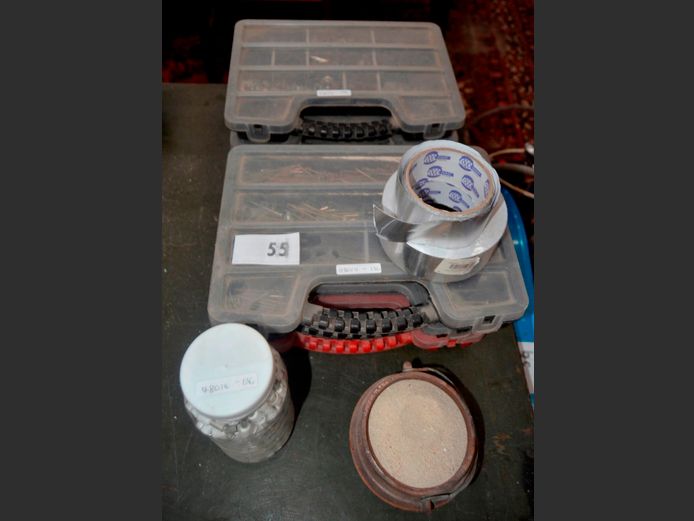 LOT: 6 x SCREW SORTERS WITH CONTENTS, etc