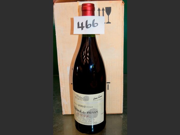 BOX OF 6 x 750ml BOTTLES 2003 RED WINE [Condition of contents unknown]