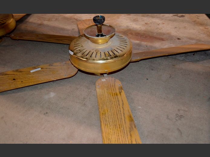 BRASS CEILING FAN [Untested]