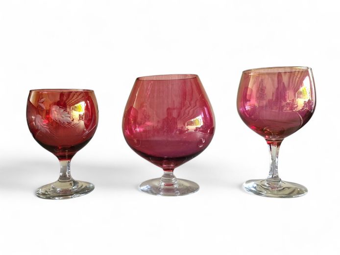 Vintage Empoli Art Glasses & Goblet Vase