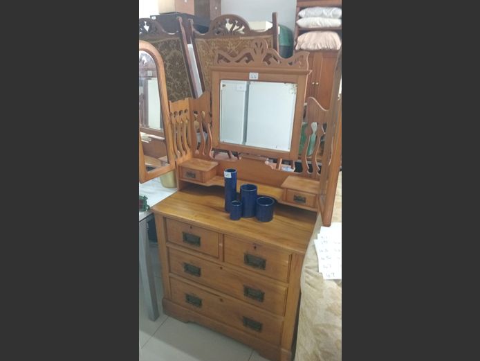 Antique dressing table satin wood