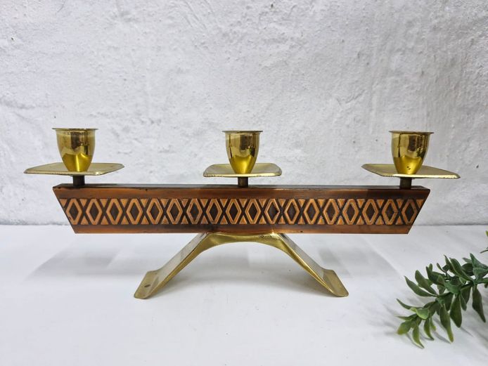 Vintage Mid-Century Three-Light Candelabra