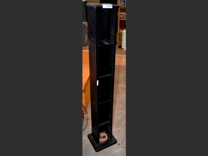 BLACK CD RACK, 25 x 25 x 133cm