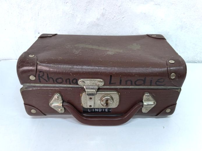Vintage Child's Miniature Hard-Shell Suitcase