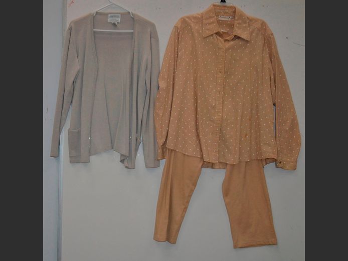 SIDE EFFECTS BEIGE JERSEY [Size L] & AN UMSEBENZI BEIGE TOP & PANTS SET [Size XL]