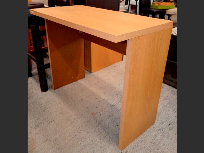 OAK FOIL HALL TABLE, 100 x 52 x 84cm [Peeling in places]